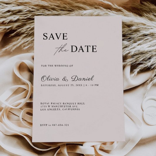 Sage Boho Bruiloft Save the Date Template Kaart