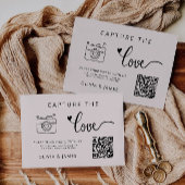 Sage Boho Capture the Love Wedding QR Code Kaart,
