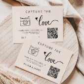 Sage Boho Capture the Love Wedding QR Code Kaart,