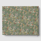 Sage Boho Floral Wedding Gastenboek (Achterkant)