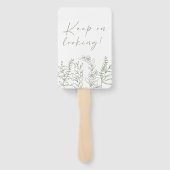 Sage Boho Flower zeg ja tegen de jurk Handwaaier (Achterkant)