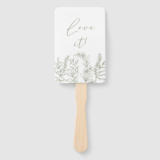 Sage Boho Flower zeg ja tegen de jurk Handwaaier (Voorkant)