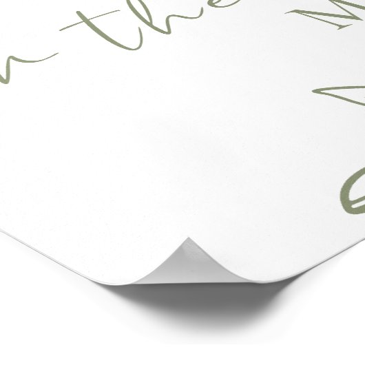 Sage Boho Flowers raad hoeveel kussen Game Post Poster (Hoek)