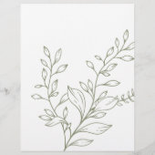 Sage Boho Flowers Vrijgezellenfeest Bingogame (Achterkant)