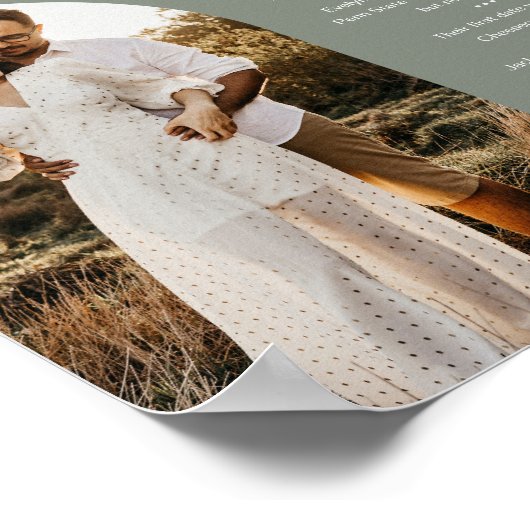 SAGE Boho fototafel nummer met leuke feiten 8x10 Poster (Hoek)