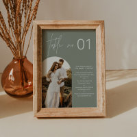 SAGE Boho fototafel nummer met leuke weetjes 5x7
