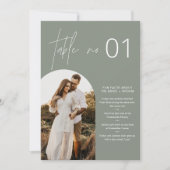 SAGE Boho fototafel nummer met leuke weetjes 5x7 Kaart (Voorkant)