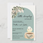 Sage Boho Little Dumpling Baby Shower Uitnodiging (Voorkant)