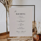 Sage Boho Wedding Bar Menu Sign Sjabloon Poster