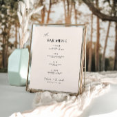 Sage Boho Wedding Bar Menu Sign Sjabloon Poster