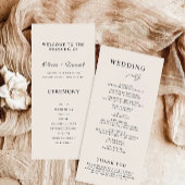 Sage Boho Wedding Ceremony Programma Sjabloon