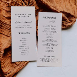 Sage Boho Wedding Ceremony Programma Sjabloon