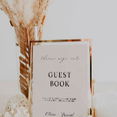 Sage Boho Wedding Guest Book Sign Sjabloon Kaart