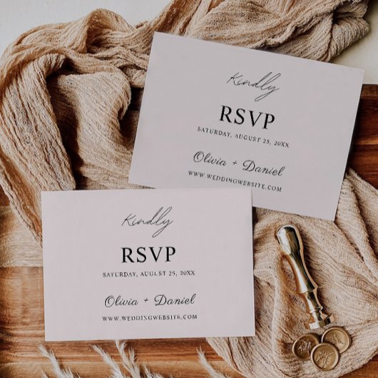 Sage Boho Wedding RSVP Kaart Sjabloon