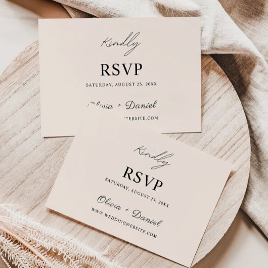 Sage Boho Wedding RSVP Kaart Sjabloon