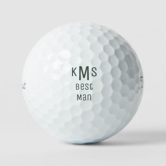 Sage Bold Font Beste Man Monogram Titleist Pro V1 Golfballen (Voorkant)