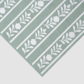 Sage Bone Inlay Floral Border Decoupage Paper Tissuepapier (Detail)