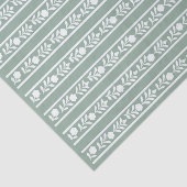 Sage Bone Inlay Floral Border Decoupage Paper Tissuepapier (Detail)