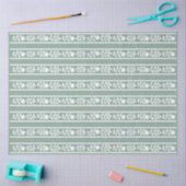 Sage Bone Inlay Floral Border Decoupage Paper Tissuepapier (Craft)