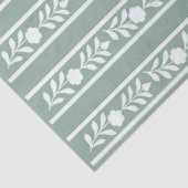 Sage Bone Inlay Floral Border Decoupage Paper Tissuepapier (Detail)