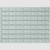 Sage Bone Inlay Floral Border Decoupage Paper Tissuepapier (Voorkant)