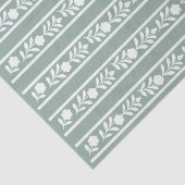 Sage Bone Inlay Floral Border Decoupage Paper Tissuepapier (Detail)