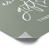 SAGE Books and Gifts Baby shower Sign Poster (Hoek)