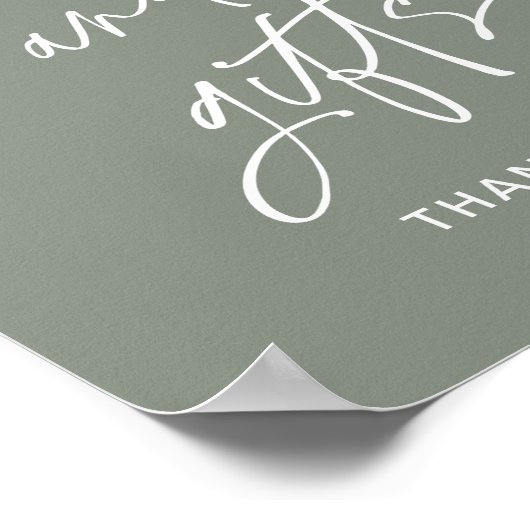 SAGE Books and Gifts Baby shower Sign Poster (Hoek)