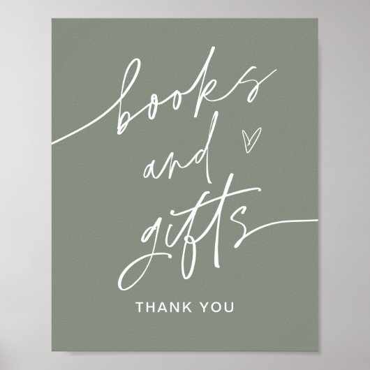 SAGE Books and Gifts Baby shower Sign Poster (Voorkant)