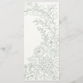 Sage Botanische Bruiloft Menu (Achterkant)