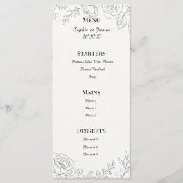 Sage Botanische Bruiloft Menu