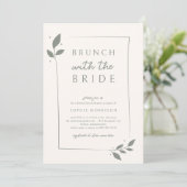 Sage Botanische brunch met het bruid Vrijgezellenf Kaart (Staand voorkant)