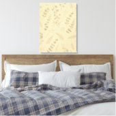 Sage Botanische Eucalyptus Geperste Bloem Minimali Canvas Afdruk (Insitu (Slaapkamer))