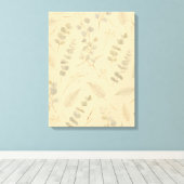 Sage Botanische Eucalyptus Geperste Bloem Minimali Canvas Afdruk (Insitu (Houten vloer))