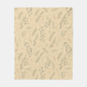 Sage Botanische Eucalyptus Geperste Bloem Minimali Fleece Deken (Voorkant)