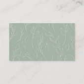Sage Botanische Script Bruiloft Thank You Cadeau Informatiekaartje (Achterkant)