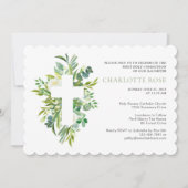 Sage Botanische Waterverf Eerste Heilige Communie Kaart (Voorkant)