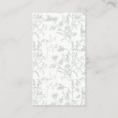 Sage Bow Baby shower Boek Informatiekaartje (Achterkant)