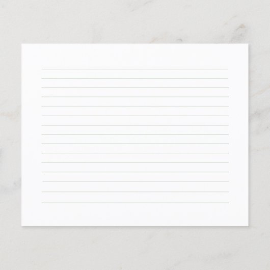 Sage Bow Crest Monogram Recept Kaart (Achterkant)