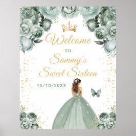 Sage Brown Hair Princess Sweet Sixteen Welkom Poster