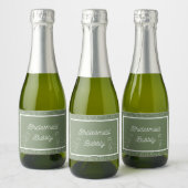 Sage Bruidsmeisje Bubbly Mini Mousserende Wijn Lab Sparkling Wijnetiket (Flessen)