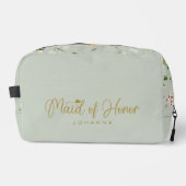 Sage bruidsmeisje script naam accessoire cadeau toilettasje (Voorkant)