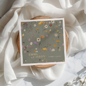 Sage bruiloft servetten