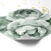 Sage Brunette Hair Princess Verjaardag Welkom Poster (Hoek)