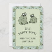 Sage Bubble Frogs - fun kids birthday party. Kaart (Voorkant)
