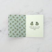 Sage Bubble Frogs - Happy Birthday bewerkbaar. Kaart (Binnen)