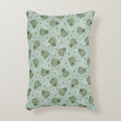 Sage Bubble Frogs - lauriergroen kinder motief. Accent Kussen (Voorkant(Verticaal))