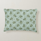 Sage Bubble Frogs - lauriergroen kinder motief. Accent Kussen (Achterkant)