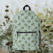 Sage Bubble Frogs - lauriergroen kinder motief. Bedrukte Rugzak