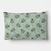 Sage Bubble Frogs - lauriergroen kinder motief. Etui (Achterkant)